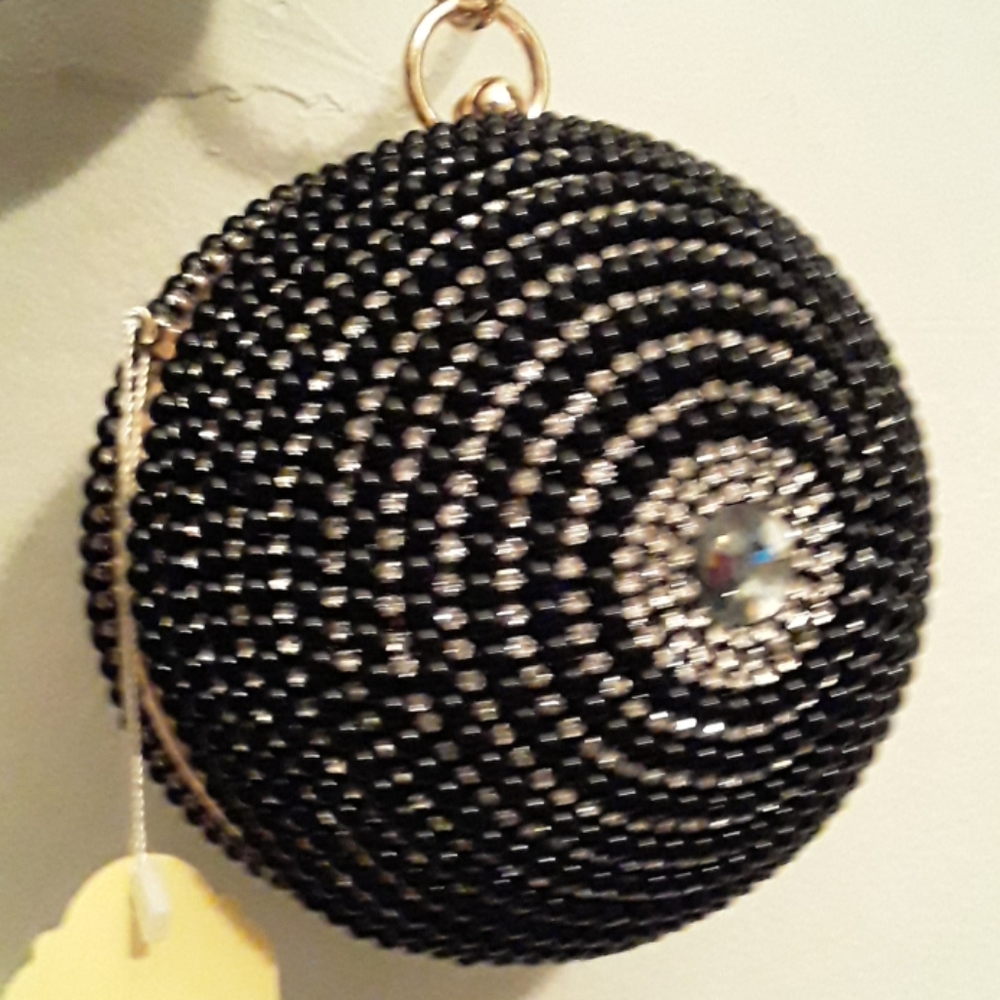 ROUND BLING BALL EVENING BAG